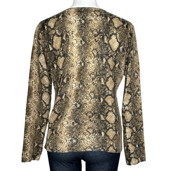 Mainbocker snake print cashmere sweater XL - Picture 3 of 5